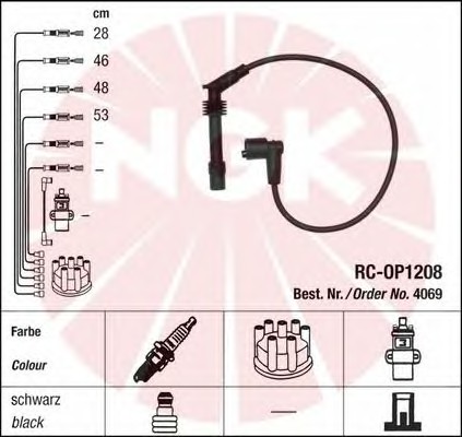 4069 NGK Комплект проводов зажигания