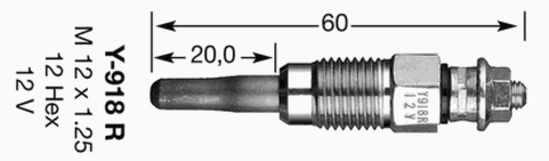 Свеча накала NGK 4182