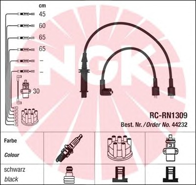 Комплект проводов зажигания NGK 44232