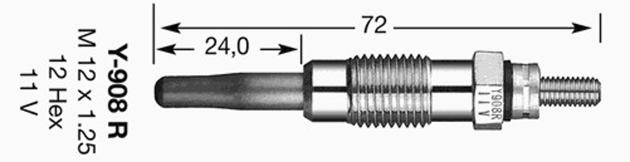 4585 / y-908r свеча накаливания NGK 4585
