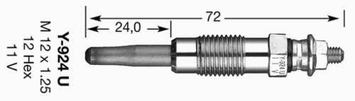 Свеча накала NGK 4950