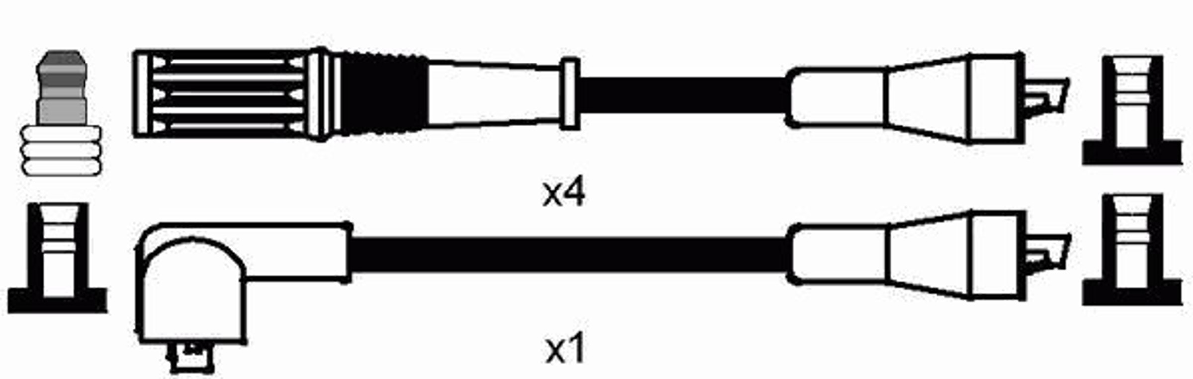 Комплект проводов зажигания NGK 8222