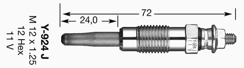 D-POWER1 NGK 7906 / D-POWER1 Свеча накаливания