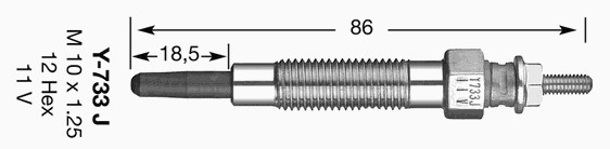 6592 / D-POWER13 Свеча накаливания NGK D-POWER13