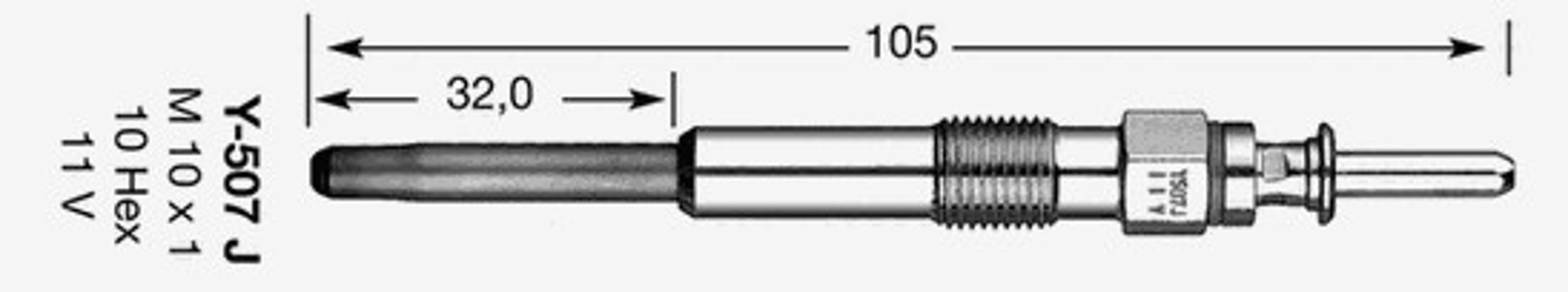 D-POWER32 NGK 2691 / Y-507J Свеча накаливания