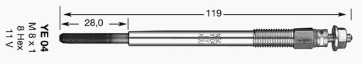 1684 / D-POWER40 Свеча накаливания NGK D-POWER40