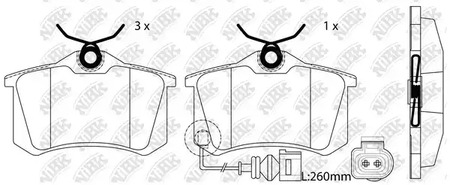 Колодки тормозные дисковые NIBK PN0019W