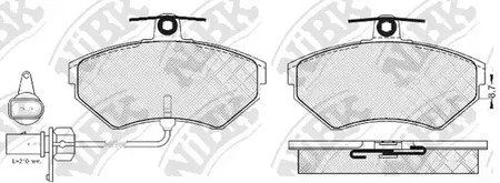 Колодки тормозные дисковые передние комплект NIBK PN0023W