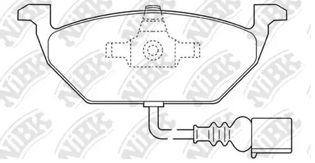 PN0148W NIBK PN0148W-NIBK_!колодки дисковые п.\ Audi A3 1.6-1.9TD 96-03, Skoda Octavia 1.4/1.6 96-00 с датч. изн.