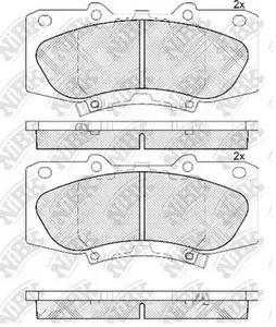 PN0548 NIBK Колодки тормозные дисковые