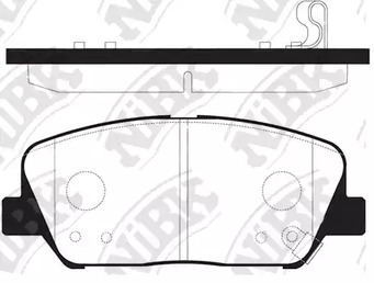 PN11001 NIBK Колодки тормозные дисковые
