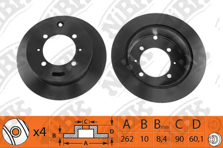 Тормозной диск NIBK RN1158