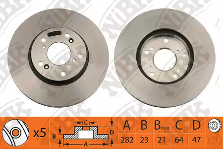Диск тормозной NIBK RN1218