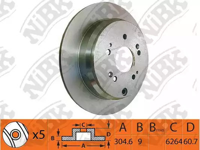 Тормозной диск NIBK RN1259