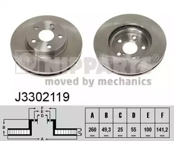 Диск тормозной NIPPARTS J3302119