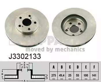 Диск тормозной NIPPARTS J3302133