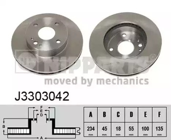 Диск тормозной NIPPARTS J3303042