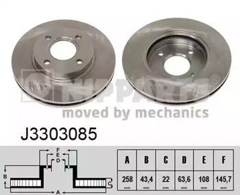 Диск тормозной NIPPARTS J3303085