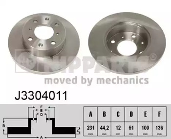 Тормозные диски NIPPARTS J3304011