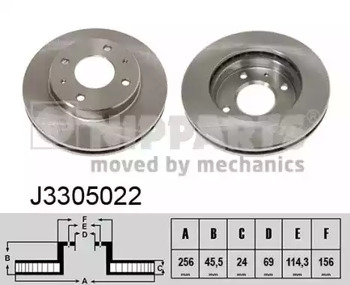 Диск тормозной NIPPARTS J3305022