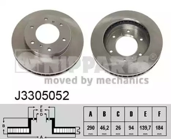Диск тормозной NIPPARTS J3305052