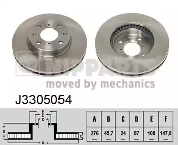 Диск тормозной NIPPARTS J3305054