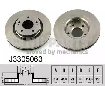 Диск тормозной NIPPARTS J3305063