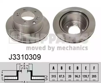 Тормозные диски NIPPARTS J3310309