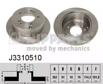 J3310510 NIPPARTS Диск тормозной