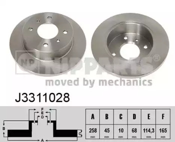 Тормозные диски NIPPARTS J3311028