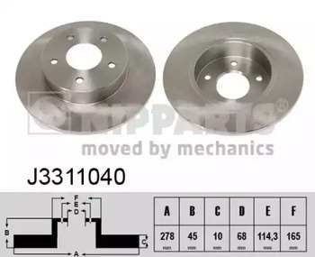 Диск тормозной NIPPARTS J3311040