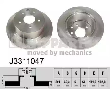 Диск тормозной NIPPARTS J3311047