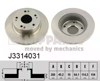 Диск тормозной NIPPARTS J3314031