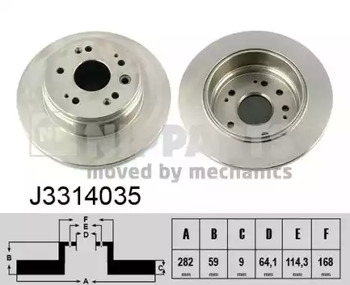 Диск тормозной NIPPARTS J3314035