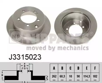 Диск тормозной NIPPARTS J3315023