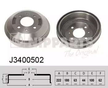 Барабан тормозной NIPPARTS J3400502