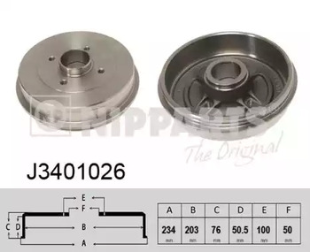 Барабан тормозной NIPPARTS J3401026