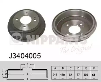 Барабан тормозной NIPPARTS J3404005