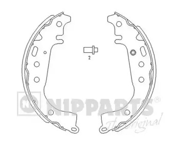 Колодки тормозные барабанные комплект NIPPARTS J3502071