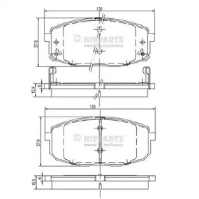 Колодки тормозные дисковые NIPPARTS J3600319