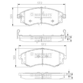 J3600401 NIPPARTS Колодки тормозные дисковые