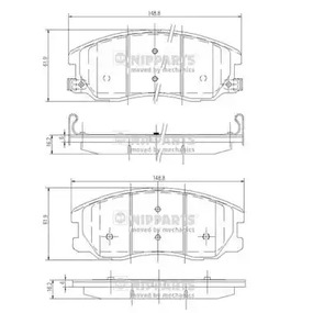 Колодки тормозные дисковые комплект NIPPARTS J3600913