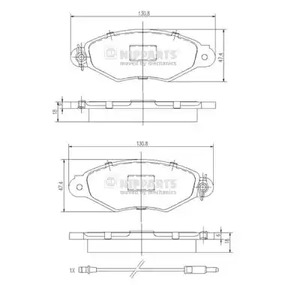 Колодки тормозные дисковые NIPPARTS J3601093