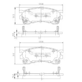 Тормозные колодки дисковые NIPPARTS J3603061