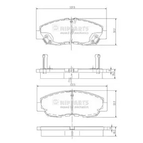 Колодки тормозные дисковые NIPPARTS J3604030