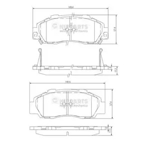 Колодки тормозные дисковые NIPPARTS J3604032