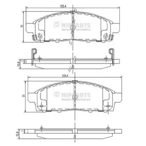 Колодки тормозные дисковые NIPPARTS J3605050