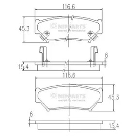 Тормозные колодки дисковые NIPPARTS J3608009