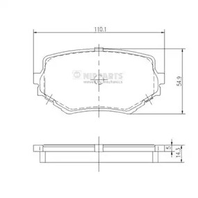 Колодки тормозные дисковые NIPPARTS J3608017
