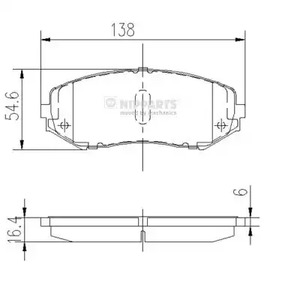 Колодки тормозные дисковые NIPPARTS J3608029